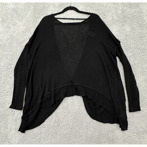 We the Free Black Sheer‎ Top Boho Pheasant Baby Doll Long Sleeve Top Small
